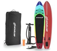 ArtSport Planche de Stand Up Paddle en kit Retro Love Gonflable 320 cm - 150 kg - Leash, Pompe, pagaie, Sac et Accessoires - Planche de Sup
