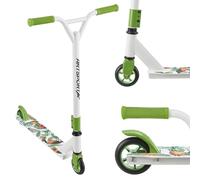 ArtSport Trottinette Stunt Hawaiana - Trottinette Freestyle pour Enfants et Adolescents - Guidon à 360°, Roues en Aluminium de 100 mm - Trottinette pour Enfants Blanc Vert