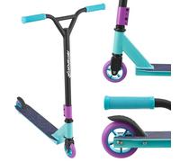 ArtSport Trottinette Stunt Retro Purple - Trottinette Freestyle pour Enfants et Adolescents - Guidon à 360°, Roues en Aluminium de 100 mm - Trottinette pour Enfants Bleu Violet Noir