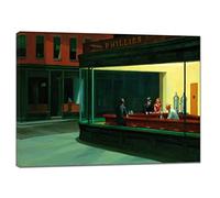 ARTSPRINTS Edward Hopper Nighthawks Reproduction sur toile encadrée Décoration murale 102 x 76 cm Profondeur 38 mm
