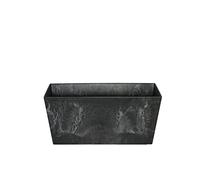 Artstone Pot de Fleurs, Jardinière Ella, résistant au Gel et ultraléger, Noir, 37x17x17cm
