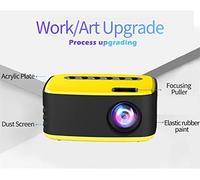 ARTSZY Mini Portable Facile à Transporter 1080P USB HD LED Home Media Lecteur Vidéo Cinéma Micro Projecteur (Color : Yellow)
