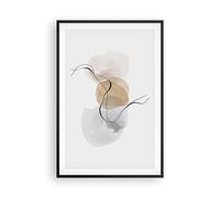 ARTTOR Affiche Decoration Murale Abstrait Minimaliste Aquarelle Moderne Poster Cadre Noir 61x91cm Deco Affiches Murales Tableau Decoration Salon Chambre Cuisine Wall Art Design Decor P2BPA61x91-4827