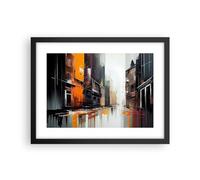 ARTTOR Affiche Decoration Murale Architecture Art Moderne Ville Moderne Poster Cadre Noir 40x30cm Deco Affiches Murales Tableau Decoration Salon Chambre Cuisine Wall Art Design Decor P2BAA40x30-5806