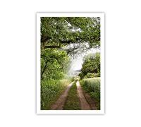 ARTTOR Affiche Decoration Murale Chemin nature forêt vert Moderne Poster sans Cadre 61x91cm Deco Affiches Murales Tableau Decoration Salon Chambre Cuisine Wall Art Design Decor P2XPA61x91-2637