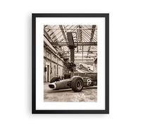ARTTOR Affiche Decoration Murale Formule 1 Course Rétro Moderne Poster Cadre Noir 30x40cm Deco Affiches Murales Tableau Decoration Salon Chambre Cuisine Wall Art Design Decor P2BPA30x40-4918