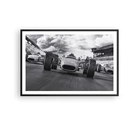 ARTTOR Affiche Decoration Murale Formule 1 Noir Et Blanc Moderne Poster Cadre Noir 91x61cm Deco Affiches Murales Tableau Decoration Salon Chambre Cuisine Wall Art Design Decor P2BAA91x61-4127