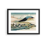 ARTTOR Affiche Decoration Murale Japon Grues Image Moderne Poster Cadre Noir 40x30cm Deco Affiches Murales Tableau Decoration Salon Chambre Cuisine Wall Art Design Decor P2BAA40x30-4541