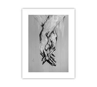 ARTTOR Affiche Decoration Murale Manuscrit Mains Noir Et Blanc Moderne Poster sans Cadre 30x40cm Deco Affiches Murales Tableau Decoration Salon Chambre Cuisine Wall Art Design Decor P2XPA30x40-4566