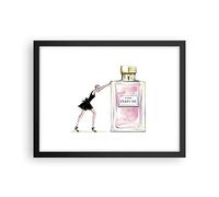 ARTTOR Affiche Decoration Murale Mode Femme Parfum Moderne Poster Cadre Noir 40x30cm Deco Affiches Murales Tableau Decoration Salon Chambre Cuisine Wall Art Design Decor P2BAA40x30-4128