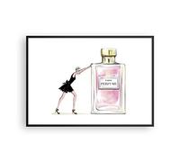 ARTTOR Affiche Decoration Murale Moderne Poster Cadre Noir 100x70cm Mode Femme Parfum Deco Affiches Murales Wall Art Design Tableau Decoration Salon Chambre Cuisine Decor P2BAA100x70-4128