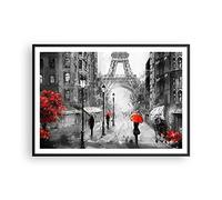 ARTTOR Affiche Decoration Murale Moderne Poster Cadre Noir 100x70cm Paris ville maison Deco Affiches Murales Wall Art Design Tableau Decoration Salon Chambre Cuisine Decor P2BAA100x70-3942