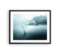 ARTTOR Affiche Decoration Murale Moderne Poster Cadre Noir 50x40cm Brouillard Lac Voir Deco Affiches Murales Wall Art Design Tableau Decoration Salon Chambre Cuisine Decor P2BAA50x40-5324