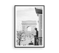 ARTTOR Affiche Decoration Murale Moderne Poster Cadre Noir 70x100cm Arc Triomphal Paris Deco Affiches Murales Wall Art Design Tableau Decoration Salon Chambre Cuisine Decor P2BPA70x100-5167