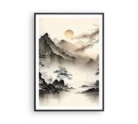 ARTTOR Affiche Decoration Murale Moderne Poster Cadre Noir 70x100cm Asie Japon Voir Deco Affiches Murales Wall Art Design Tableau Decoration Salon Chambre Cuisine Decor P2BPA70x100-5777