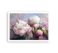 ARTTOR Affiche Decoration Murale Moderne Poster sans Cadre 100x70cm Fleurs Pivoines Classicisme Deco Affiches Murales Wall Art Design Tableau Decoration Salon Chambre Cuisine Decor P2XAA100x70-5975