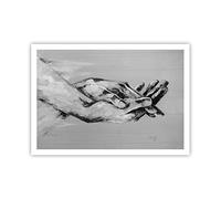 ARTTOR Affiche Decoration Murale Moderne Poster sans Cadre 100x70cm Manuscrit Mains Noir Et Blanc Deco Affiches Murales Wall Art Design Tableau Decoration Salon Chambre Cuisine Decor P2XAA100x70-4566