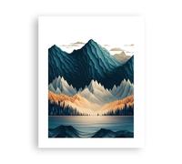 ARTTOR Affiche Decoration Murale Moderne Poster sans Cadre 40x50cm 3D Montagnes Épicé Deco Affiches Murales Wall Art Design Tableau Decoration Salon Chambre Cuisine Decor P2XPA40x50-5666