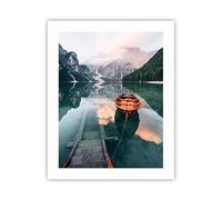 ARTTOR Affiche Decoration Murale Moderne Poster sans Cadre 40x50cm Lac Montagne Vallée Deco Affiches Murales Wall Art Design Tableau Decoration Salon Chambre Cuisine Decor P2XPA40x50-5176