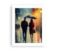 ARTTOR Affiche Decoration Murale Moderne Poster sans Cadre 40x50cm Le Romantisme Couple Paysage Deco Affiches Murales Wall Art Design Tableau Decoration Salon Chambre Cuisine Decor P2XPA40x50-5776