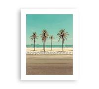 ARTTOR Affiche Decoration Murale Moderne Poster sans Cadre 40x50cm Plage Palmiers Rio De Janeiro Deco Affiches Murales Wall Art Design Tableau Decoration Salon Chambre Cuisine Decor P2XPA40x50-5375