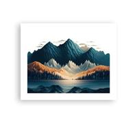 ARTTOR Affiche Decoration Murale Moderne Poster sans Cadre 50x40cm 3D Montagnes Épicé Deco Affiches Murales Wall Art Design Tableau Decoration Salon Chambre Cuisine Decor P2XAA50x40-5666