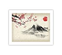 ARTTOR Affiche Decoration Murale Moderne Poster sans Cadre 50x40cm Aquarelle Asie Paysage Deco Affiches Murales Wall Art Design Tableau Decoration Salon Chambre Cuisine Decor P2XAA50x40-4513