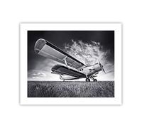 ARTTOR Affiche Decoration Murale Moderne Poster sans Cadre 50x40cm Avion An-2 Noir Et Blanc Deco Affiches Murales Wall Art Design Tableau Decoration Salon Chambre Cuisine Decor P2XAA50x40-4363