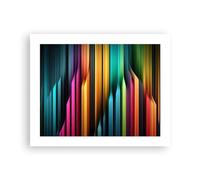 ARTTOR Affiche Decoration Murale Moderne Poster sans Cadre 50x40cm Coloré Lignes Abstraction Deco Affiches Murales Wall Art Design Tableau Decoration Salon Chambre Cuisine Decor P2XAA50x40-5785