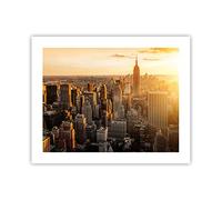 ARTTOR Affiche Decoration Murale Moderne Poster sans Cadre 50x40cm New York gratte-ciel manhattan Deco Affiches Murales Wall Art Design Tableau Decoration Salon Chambre Cuisine Decor P2XAA50x40-2672