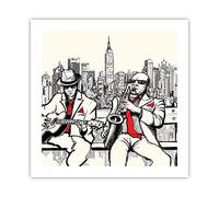 ARTTOR Affiche Decoration Murale Moderne Poster sans Cadre 50x50cm jazz musique musicien Deco Affiches Murales Wall Art Design Tableau Decoration Salon Chambre Cuisine Decor P2XAC50x50-3599
