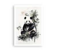 ARTTOR Affiche Decoration Murale Moderne Poster sans Cadre 70x100cm Panda Bambou Asie Deco Affiches Murales Wall Art Design Tableau Decoration Salon Chambre Cuisine Decor P2XPA70x100-6187