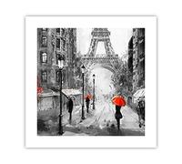 ARTTOR Affiche Decoration Murale Paris ville maison Moderne Poster sans Cadre 40x40cm Deco Affiches Murales Tableau Decoration Salon Chambre Cuisine Wall Art Design Decor P2XAC40x40-3942