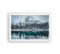 ARTTOR Affiche Decoration Murale Paysage Canada Hiver Moderne Poster Cadre Blanc 91x61cm Deco Affiches Murales Tableau Decoration Salon Chambre Cuisine Wall Art Design Decor P2WAA91x61-5885