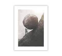 ARTTOR Affiche Decoration Murale Sisyphe Travail Pierre Moderne Poster sans Cadre 30x40cm Deco Affiches Murales Tableau Decoration Salon Chambre Cuisine Wall Art Design Decor P2XPA30x40-5105