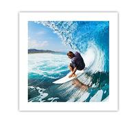 ARTTOR Affiche Decoration Murale Surf Surfer Océan vague Moderne Poster sans Cadre 40x40cm Deco Affiches Murales Tableau Decoration Salon Chambre Cuisine Wall Art Design Decor P2XAC40x40-2785