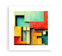 ARTTOR Deco Affiches Murales 30x30cm Affiche Decoration Murale 3D Morceau Géométrique Cuisine Wall Art Design Moderne Poster sans Cadre Tableau Decoration Salon Chambre Decor P2XAC30x30-5608