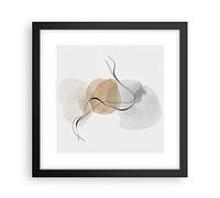 ARTTOR Deco Affiches Murales 30x30cm Affiche Decoration Murale Abstrait Minimaliste Aquarelle Cuisine Wall Art Design Moderne Poster Cadre Noir Tableau Decoration Salon Chambre Decor P2BAC30x30-4827