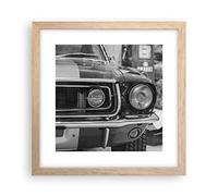 ARTTOR Deco Affiches Murales 30x30cm Affiche Decoration Murale Ford Mustang Mach Cuisine Wall Art Design Moderne Poster Cadre Chêne Clair Tableau Decoration Salon Chambre Decor P2NAC30x30-4619