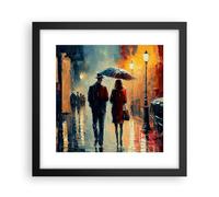 ARTTOR Deco Affiches Murales 30x30cm Affiche Decoration Murale Le Romantisme Couple Paysage Cuisine Wall Art Design Moderne Poster Cadre Noir Tableau Decoration Salon Chambre Decor P2BAC30x30-5776