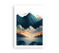 ARTTOR Deco Affiches Murales 50x70cm Affiche Decoration Murale 3D Montagnes Épicé Cuisine Wall Art Design Moderne Poster sans Cadre Tableau Decoration Salon Chambre Decor P2XPA50x70-5666