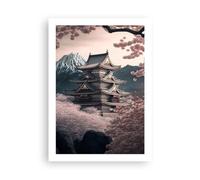 ARTTOR Deco Affiches Murales 50x70cm Affiche Decoration Murale Asie Japon Cerise Japonaise Cuisine Wall Art Design Moderne Poster sans Cadre Tableau Decoration Salon Chambre Decor P2XPA50x70-5734