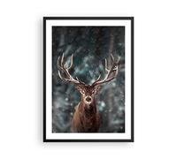 ARTTOR Deco Affiches Murales 50x70cm Affiche Decoration Murale Cerf cerf hiver Cuisine Wall Art Design Moderne Poster Cadre Noir Tableau Decoration Salon Chambre Decor P2BPA50x70-4998