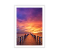 ARTTOR Deco Affiches Murales 50x70cm Affiche Decoration Murale Ciel Les Couleurs Quai Cuisine Wall Art Design Moderne Poster sans Cadre Tableau Decoration Salon Chambre Decor P2XPA50x70-4202
