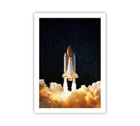 ARTTOR Deco Affiches Murales 50x70cm Affiche Decoration Murale Décollage Fusée Cosmos Cuisine Wall Art Design Moderne Poster sans Cadre Tableau Decoration Salon Chambre Decor P2XPA50x70-4531