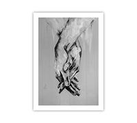 ARTTOR Deco Affiches Murales 50x70cm Affiche Decoration Murale Manuscrit Mains Noir Et Blanc Cuisine Wall Art Design Moderne Poster sans Cadre Tableau Decoration Salon Chambre Decor P2XPA50x70-4566