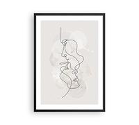 ARTTOR Deco Affiches Murales 50x70cm Affiche Decoration Murale Monofilaire Homme Femme Cuisine Wall Art Design Moderne Poster Cadre Noir Tableau Decoration Salon Chambre Decor P2BPA50x70-4629