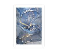 ARTTOR Deco Affiches Murales 50x70cm Affiche Decoration Murale Or bleu peinture Cuisine Wall Art Design Moderne Poster sans Cadre Tableau Decoration Salon Chambre Decor P2XPA50x70-5029