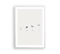 ARTTOR Deco Affiches Murales 50x70cm Affiche Decoration Murale Vol Oiseau Héron Cuisine Wall Art Design Moderne Poster Cadre Blanc Tableau Decoration Salon Chambre Decor P2WPA50x70-5096
