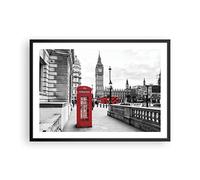 ARTTOR Deco Affiches Murales 70x50cm Affiche Decoration Murale Cabanon Téléphone Londres Cuisine Wall Art Design Moderne Poster Cadre Noir Tableau Decoration Salon Chambre Decor P2BAA70x50-4326